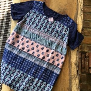 Short sleeve print top